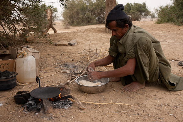 India_JanFeb_10_Jaisalmer_6566.jpg - Makin chipati dough.  Chipati are like flour tortillas