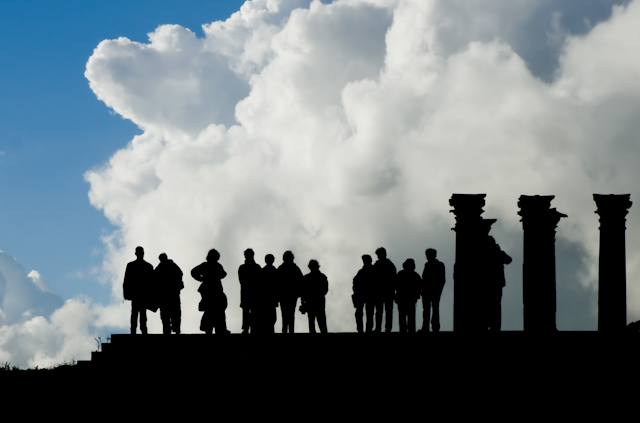Jerash_IMGP3182.jpg - Clouds, Gerash, Jordan  20x24 framed